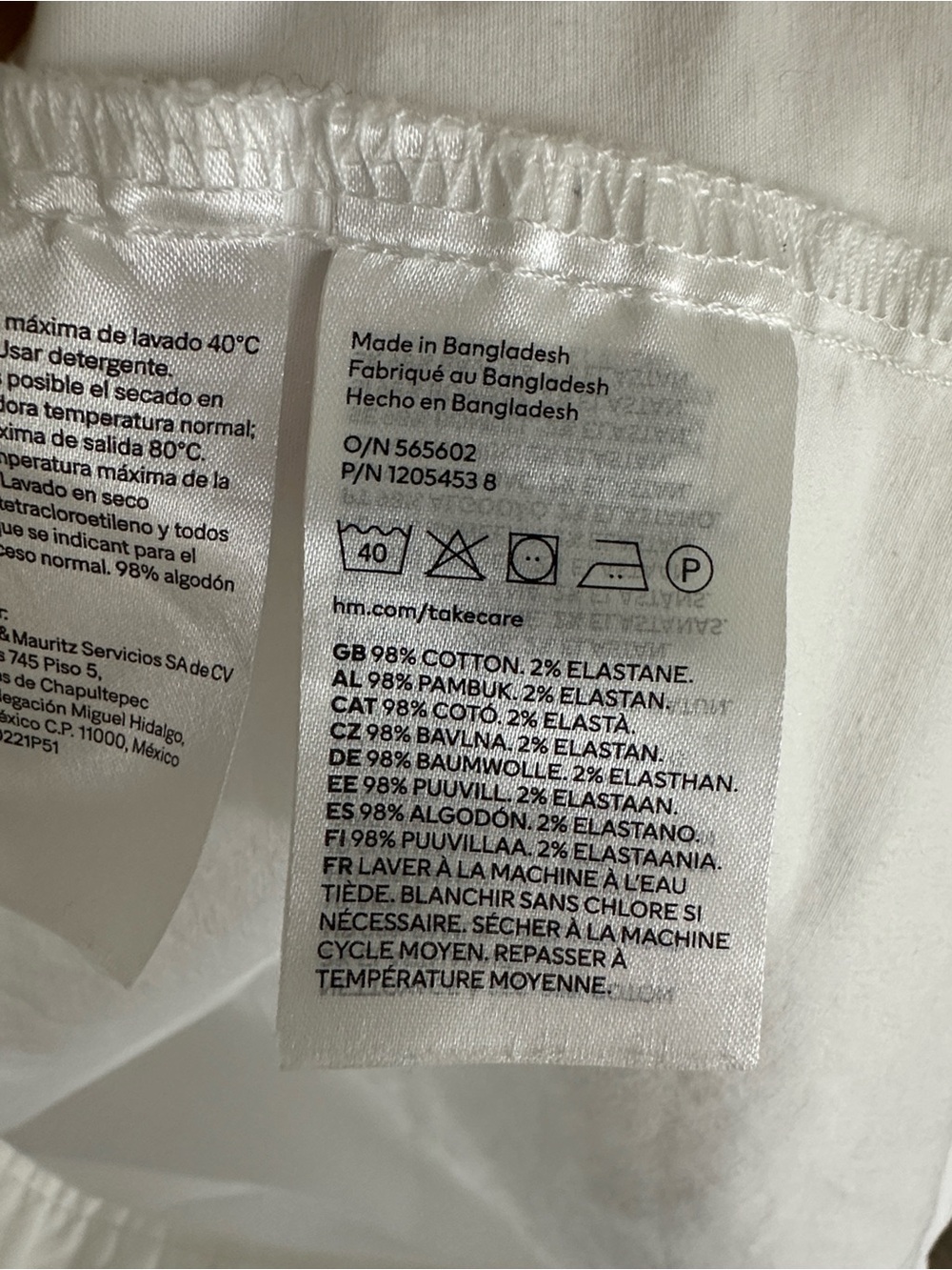 H&M Classic White Button-Down Shirt XS - Picture 7 of 10